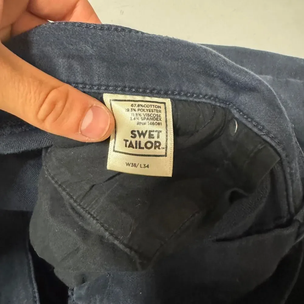 Unbranded Men's Black and Navy Trousers